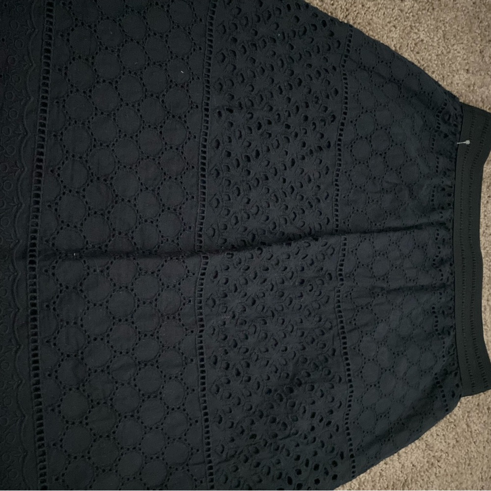 black patterned skirt